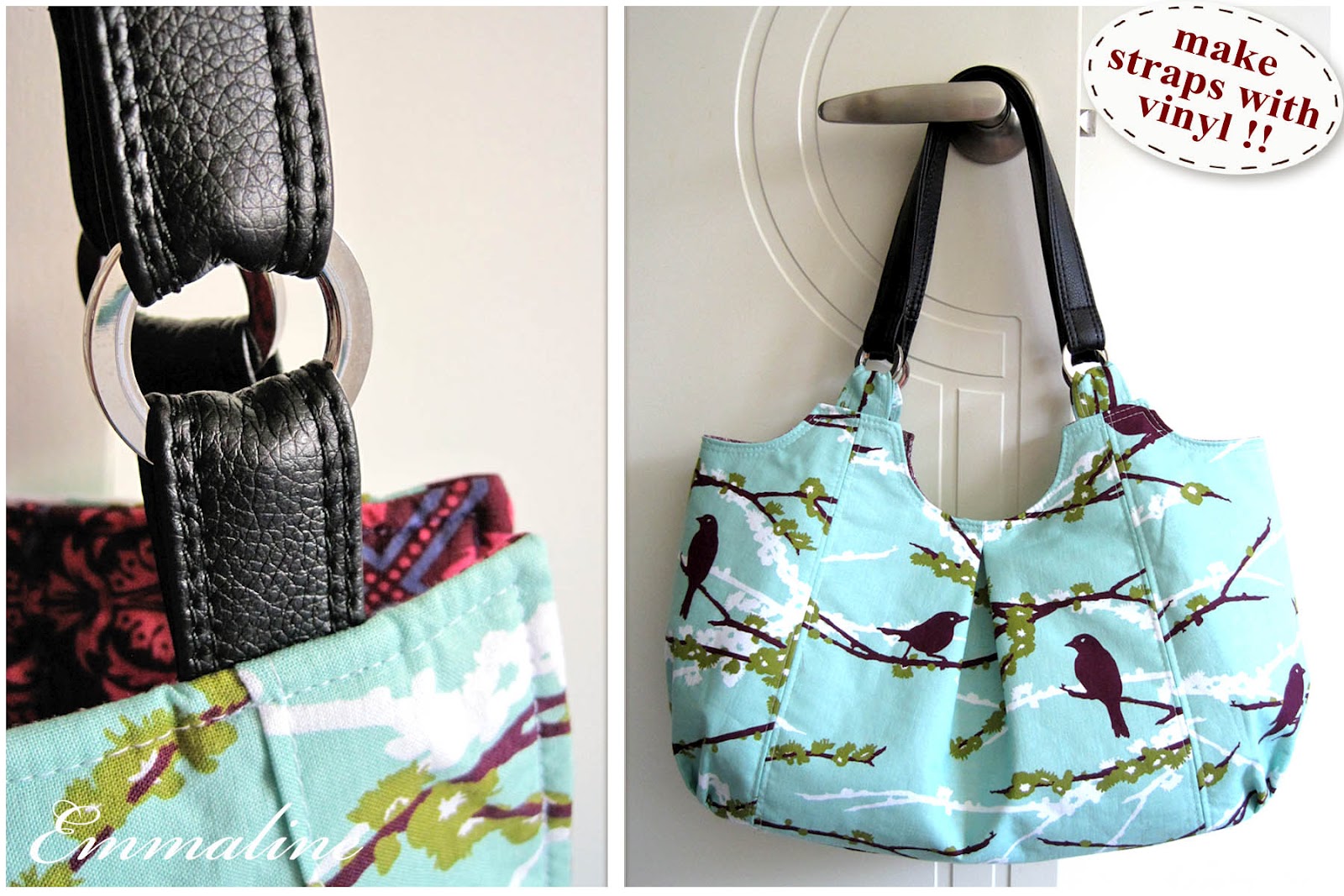 Emmaline Bags: Sewing Patterns and Purse Supplies: Make Your Own  Vinyl/Leather Look Handbag Straps - A Tutorial